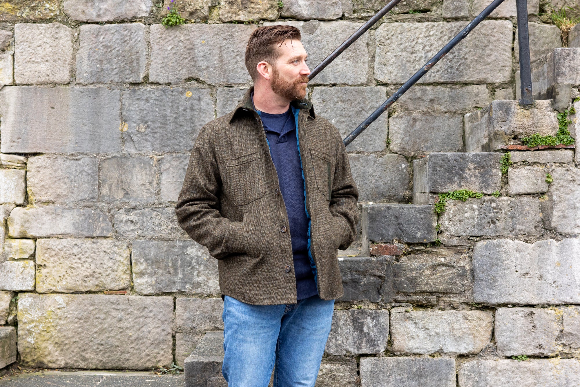 Mens Tweed Shacket