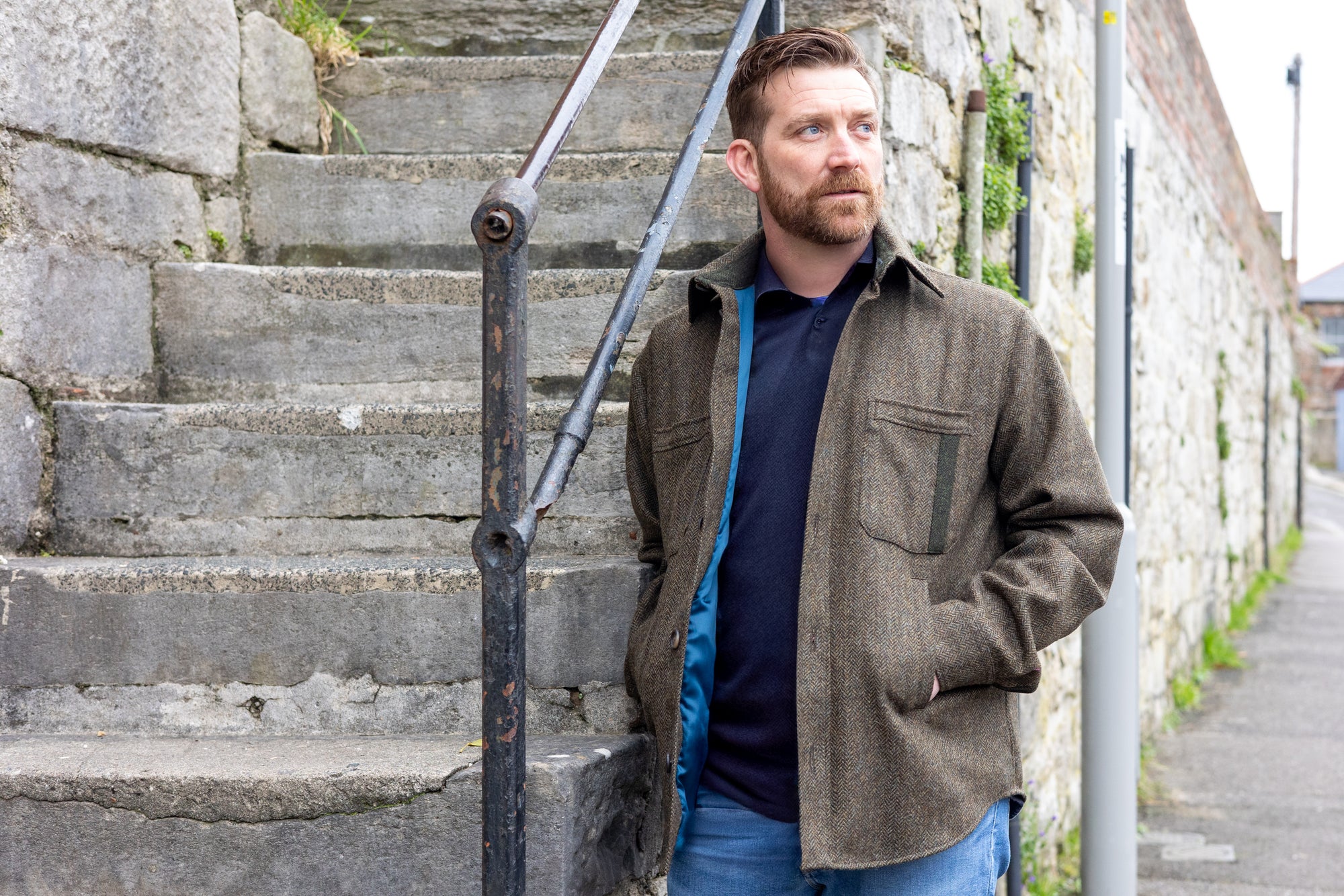 Mens Tweed Shacket
