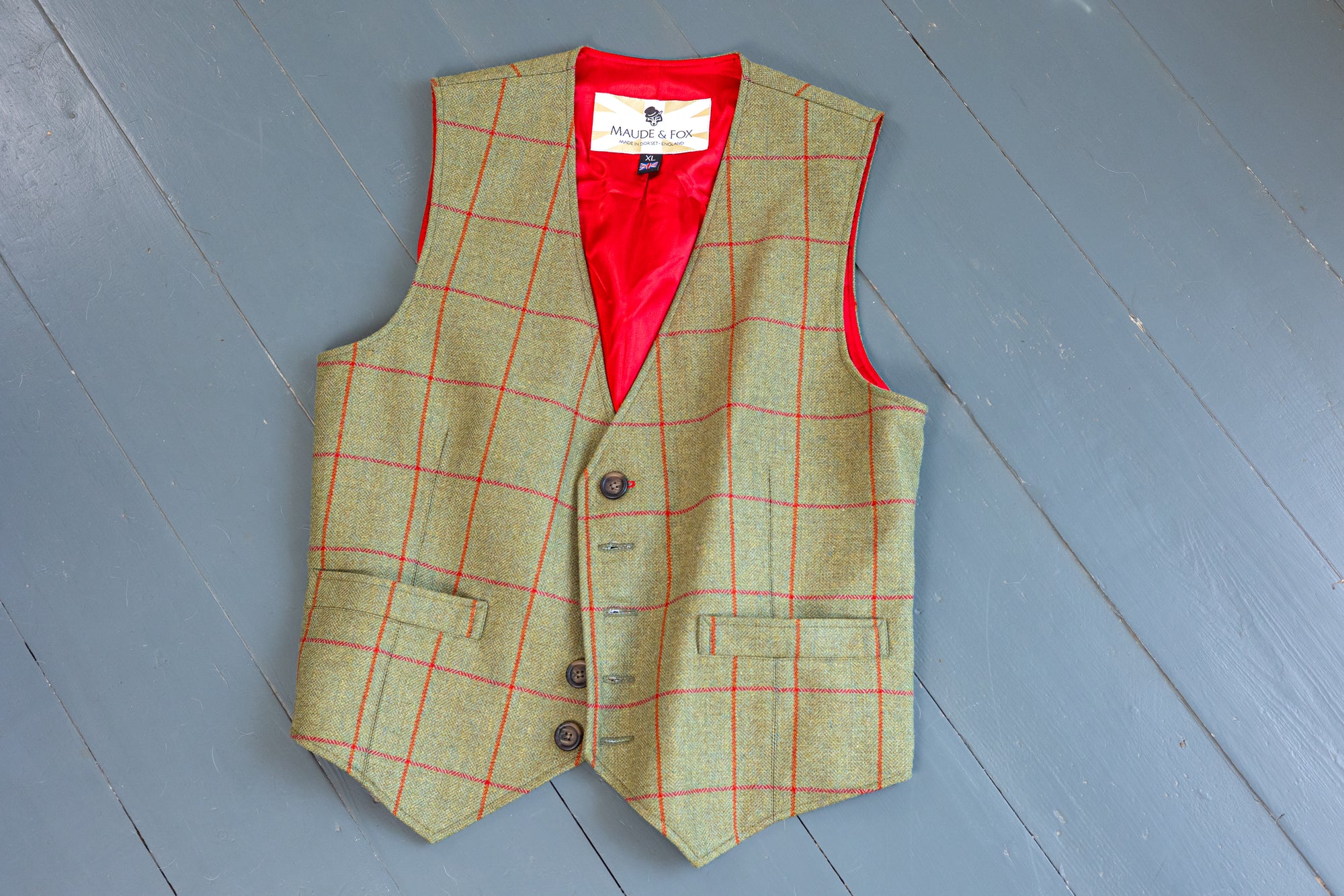 Finch Mens Tweed Waistcoat