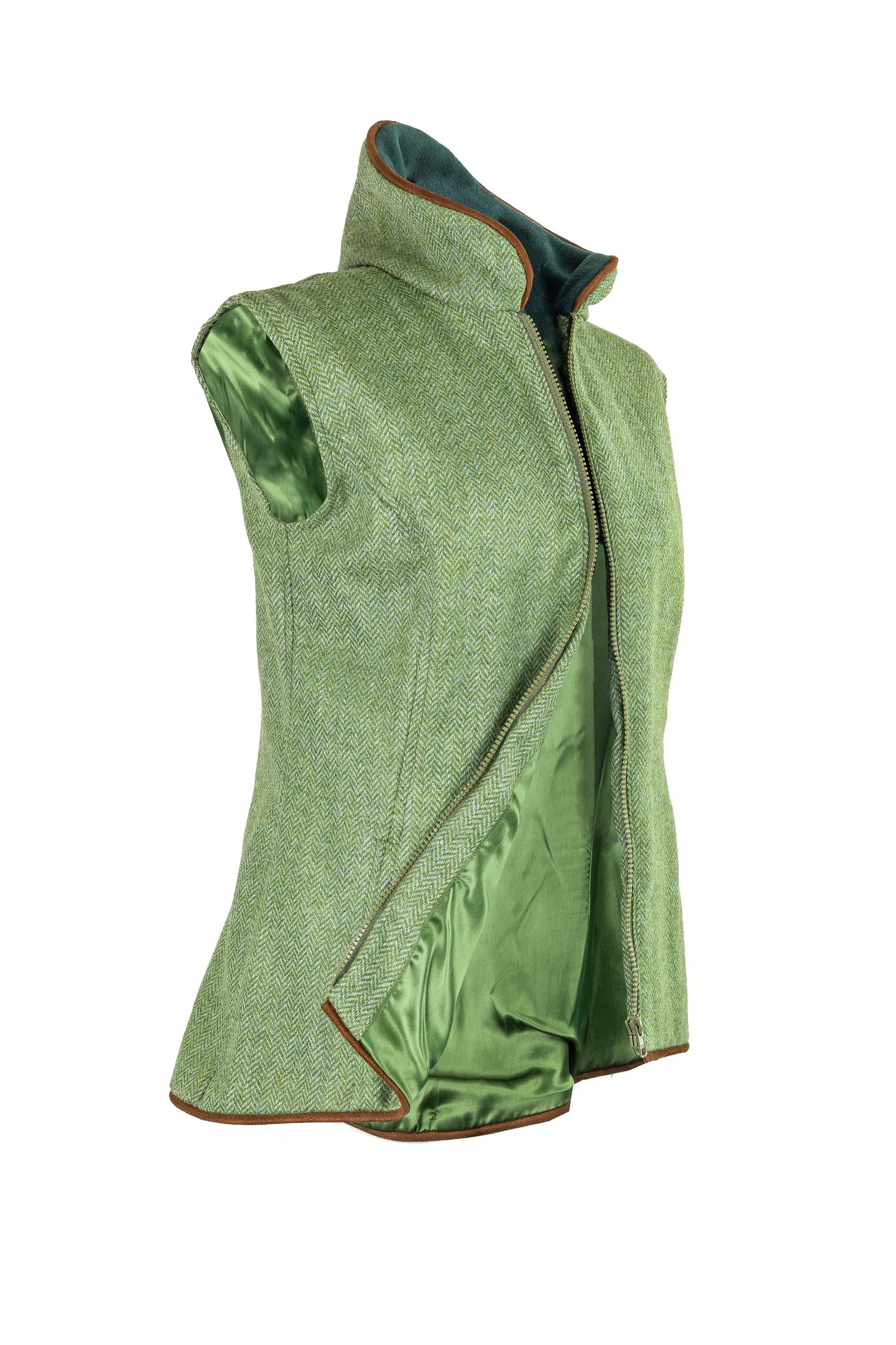 Fresh Green Tweed Gilet