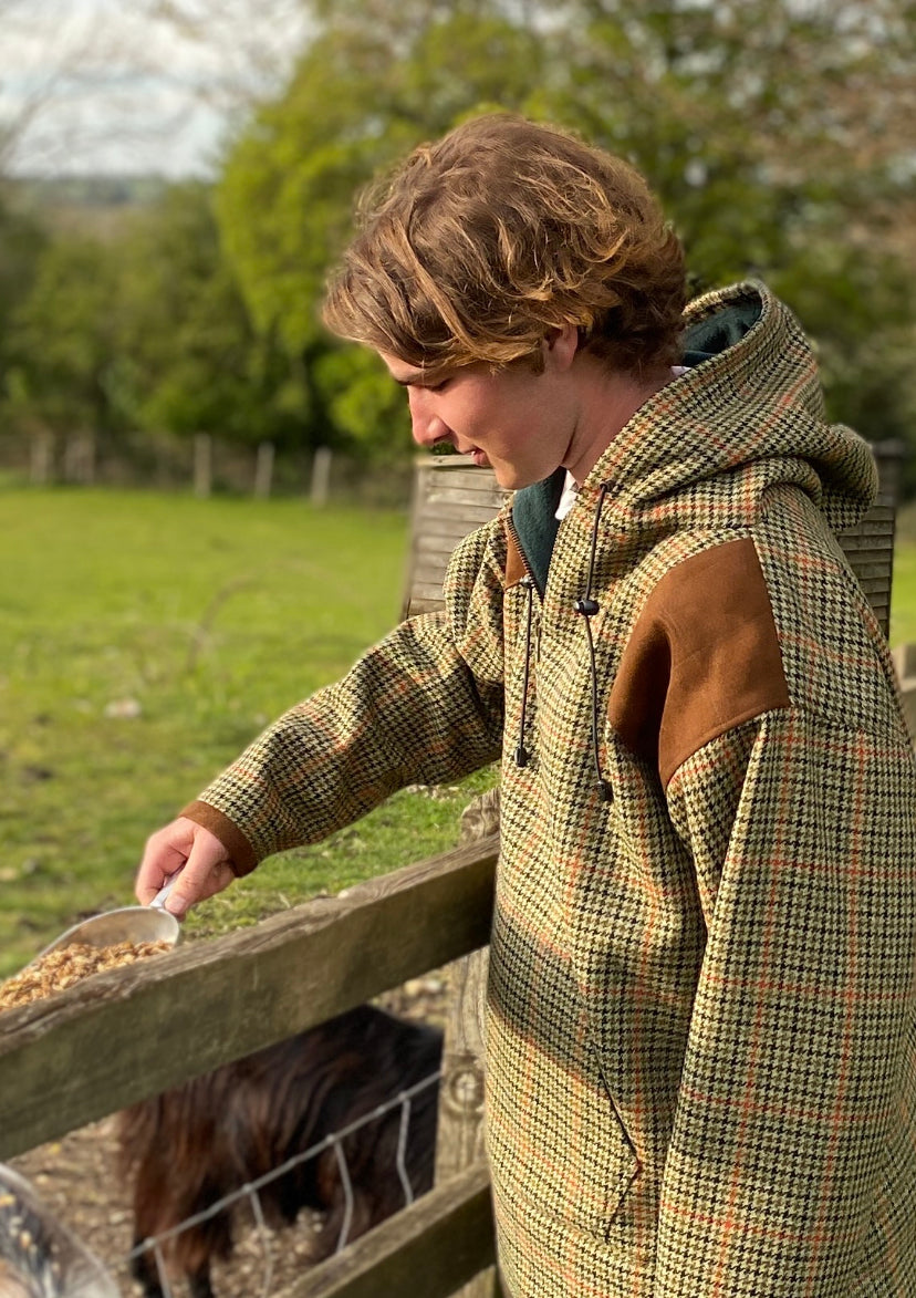 Houndstooth Gamekeeper Tweed Hoodie