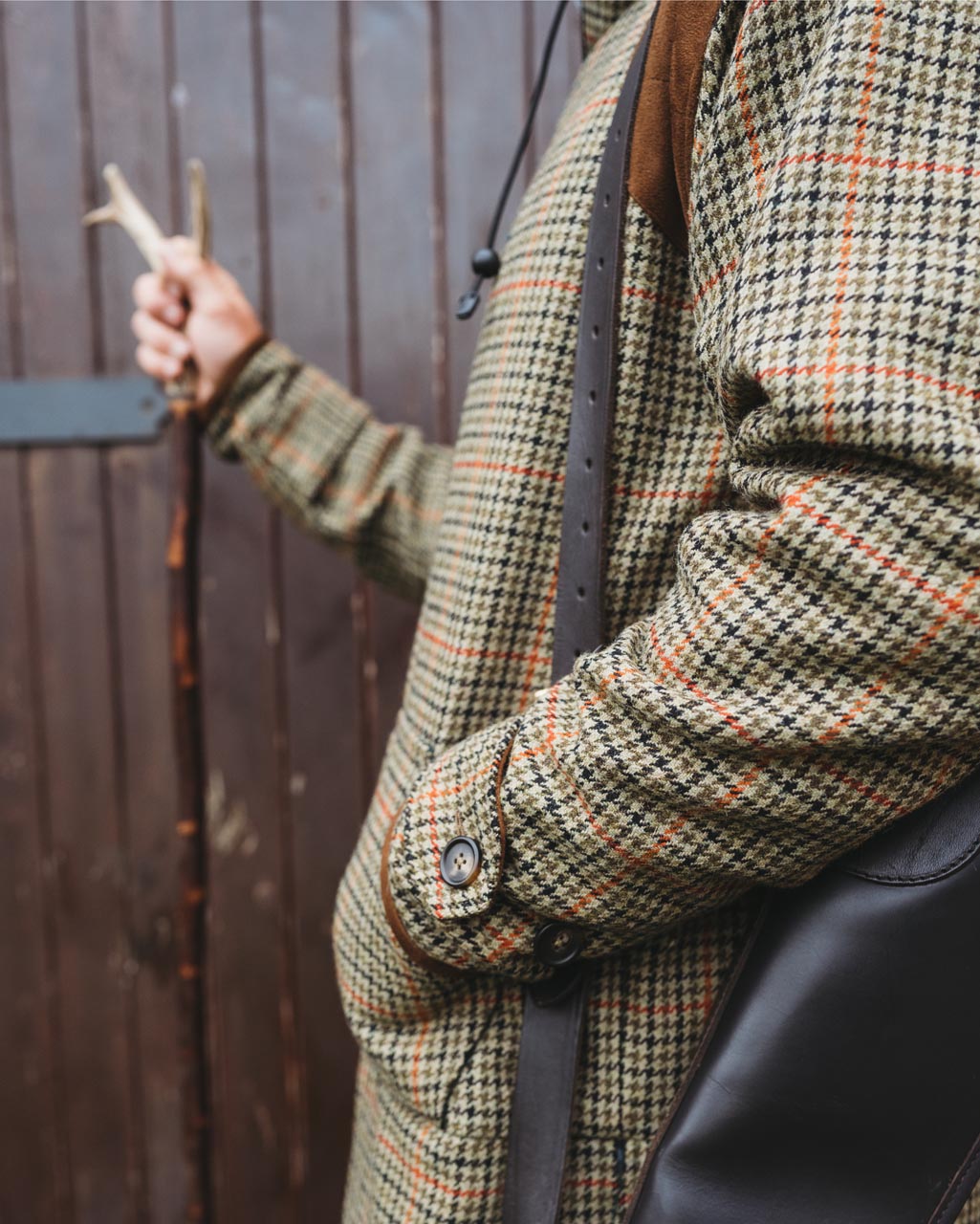 Houndstooth Gamekeeper Tweed Hoodie