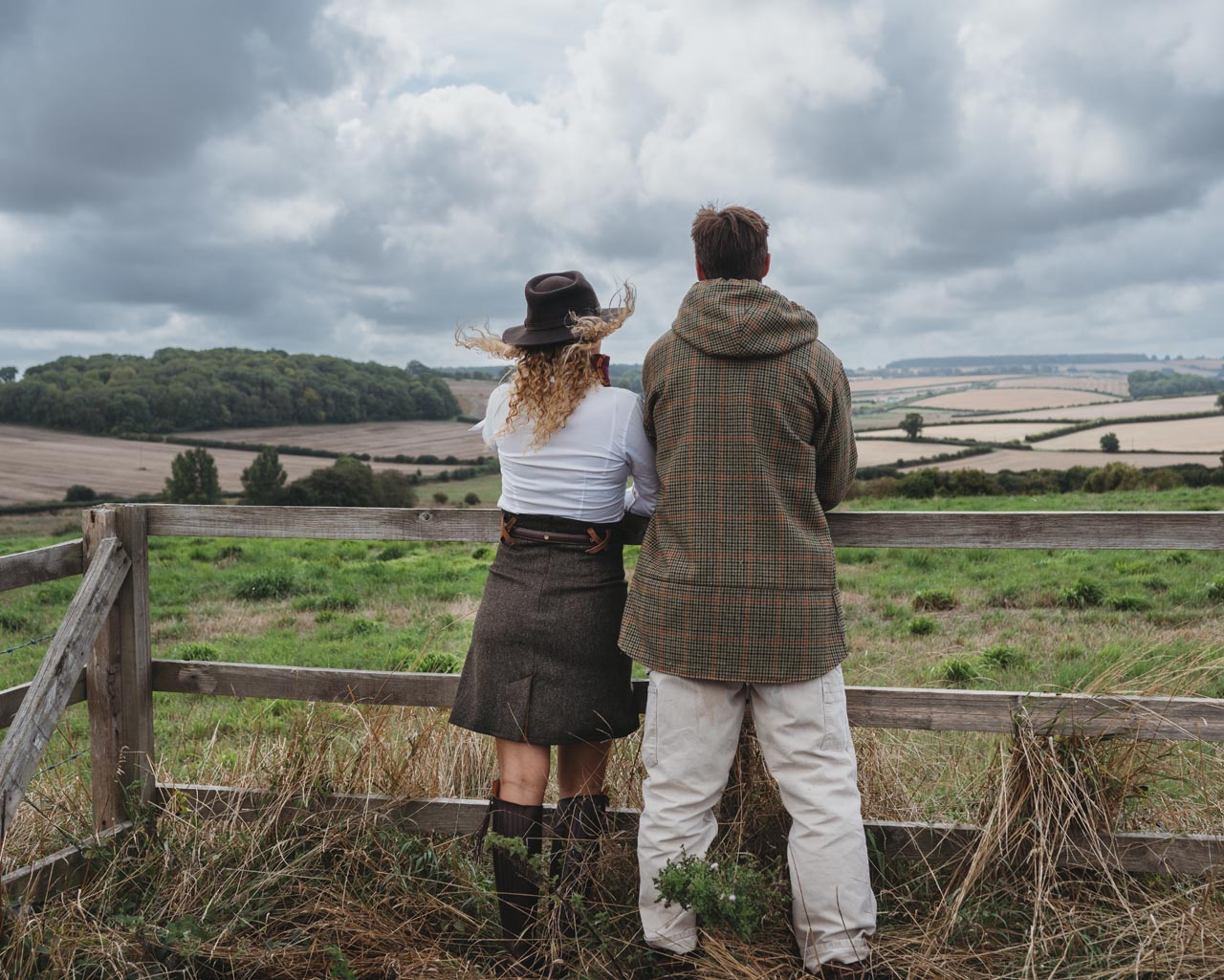 Houndstooth Gamekeeper Tweed Hoodie