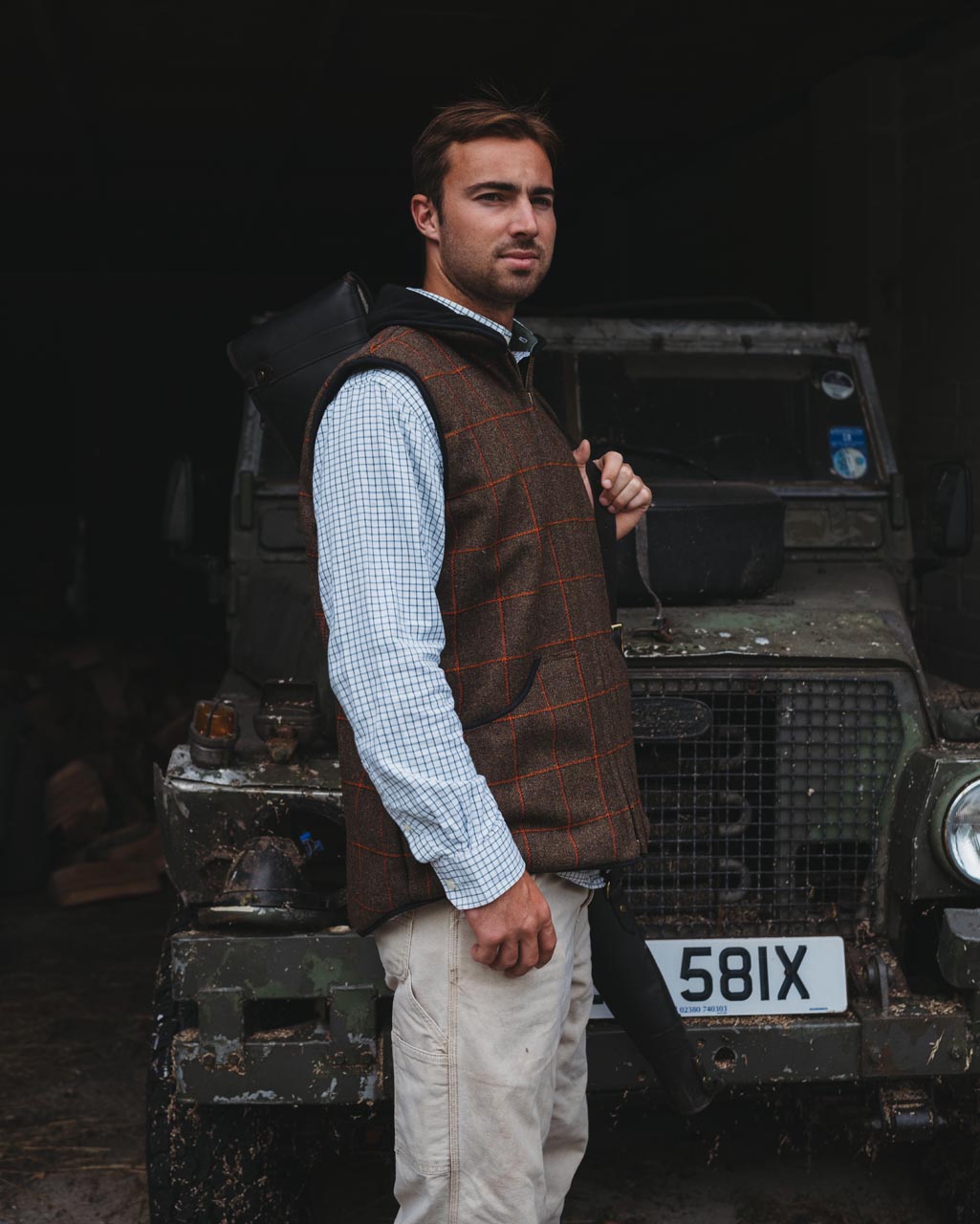 The Orange Check Gilet