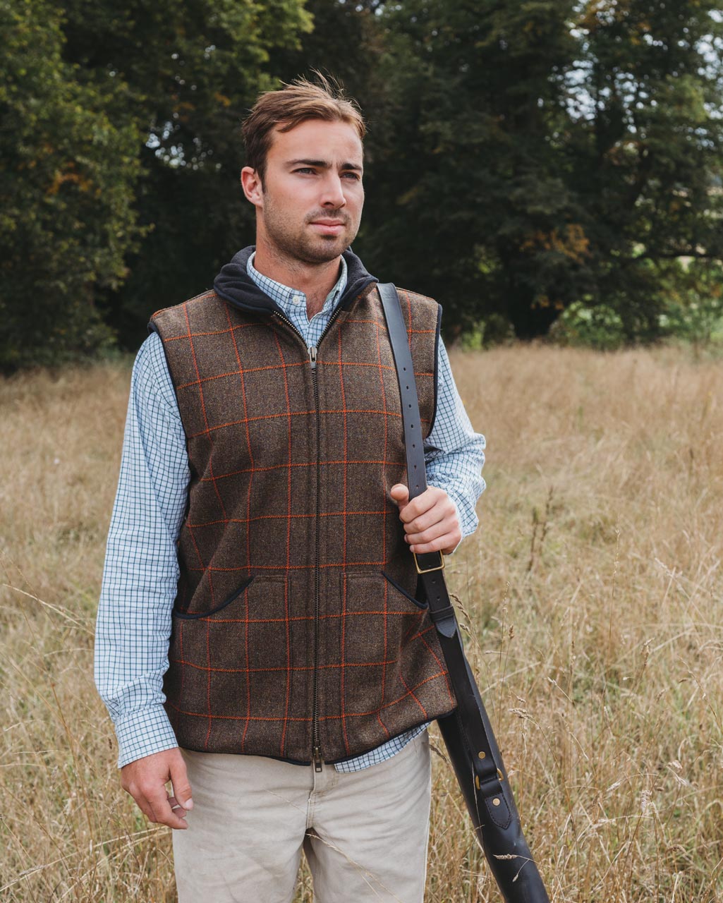 The Orange Check Gilet
