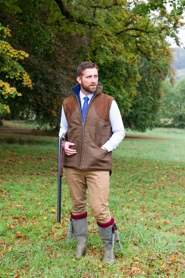 The Peat Tweed Shooting Gilet