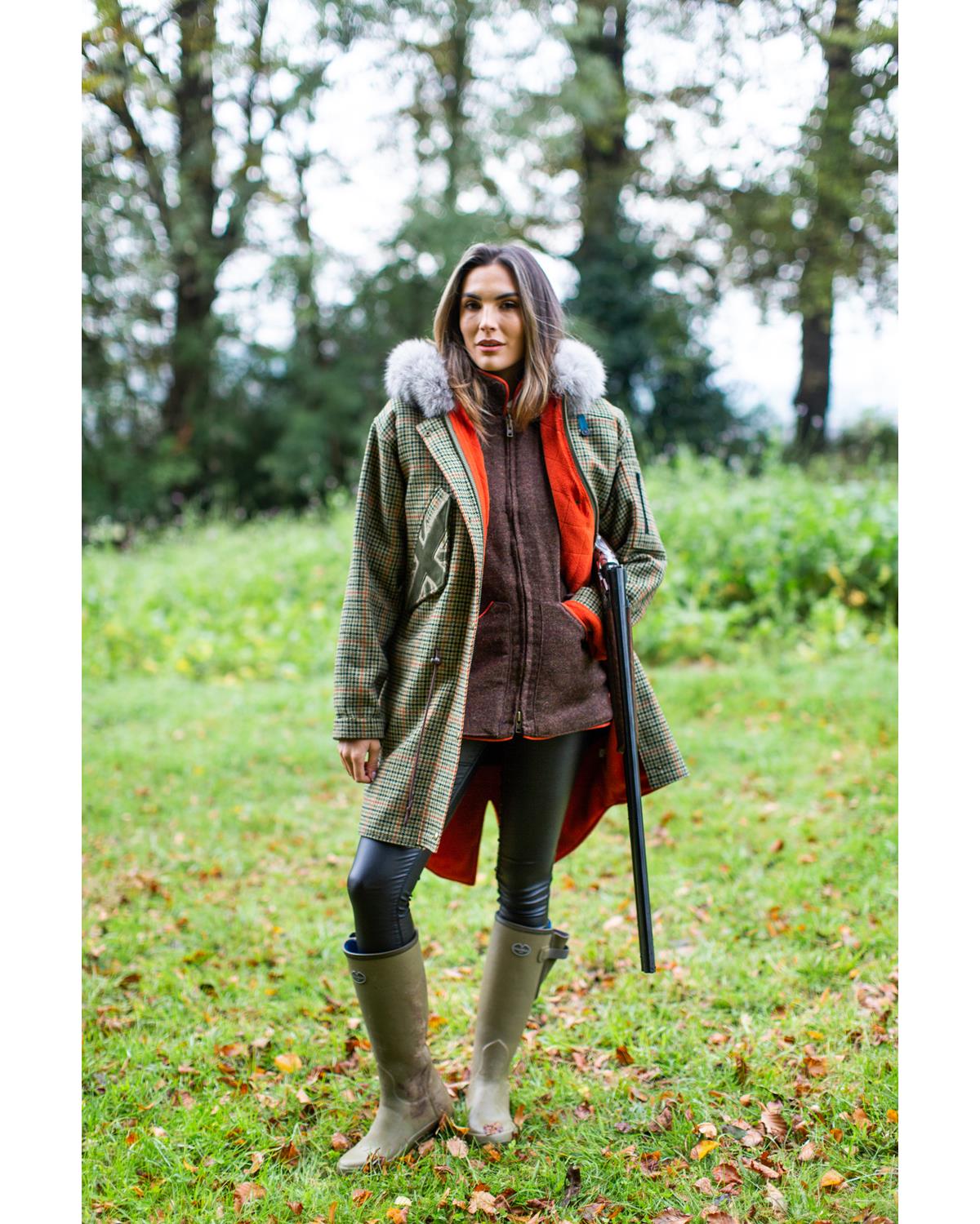 Nosy Tweed Parka - Houndstooth