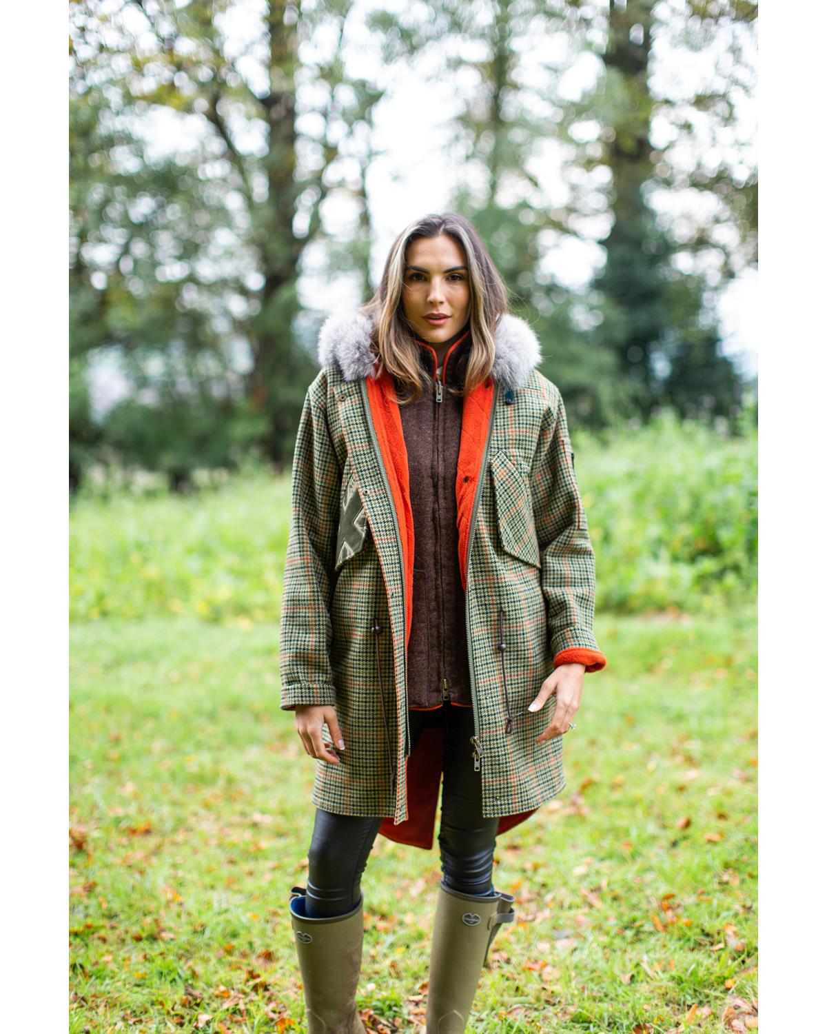 Nosy Tweed Parka - Houndstooth