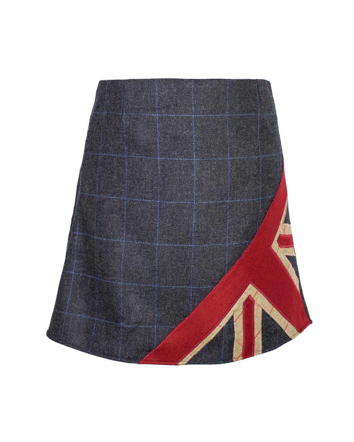 Half Jack Patriot Tweed Skirt