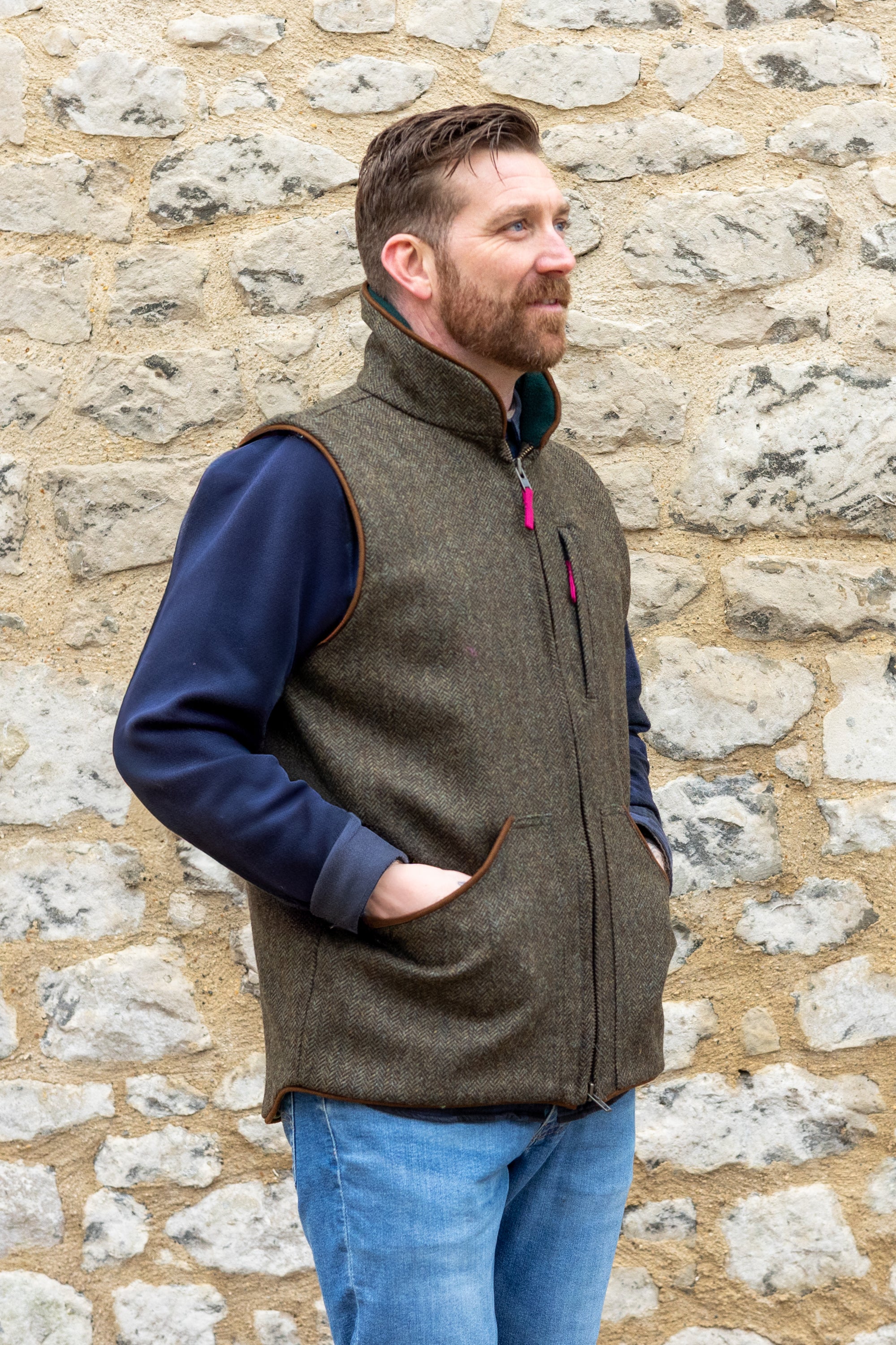 Woodcock Lightweight Tweed Gilet