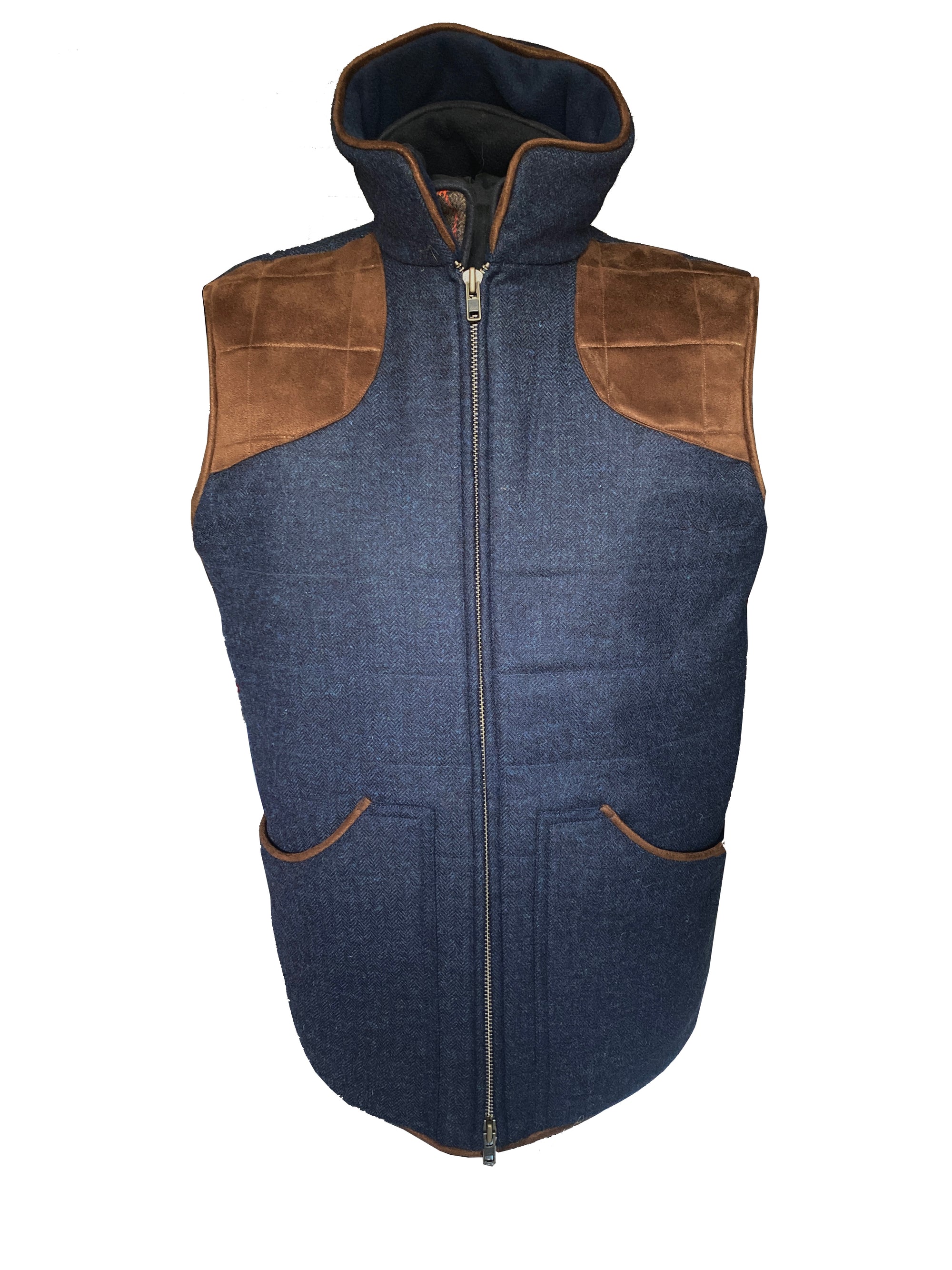 The Blue Peat Mens Tweed Gilet